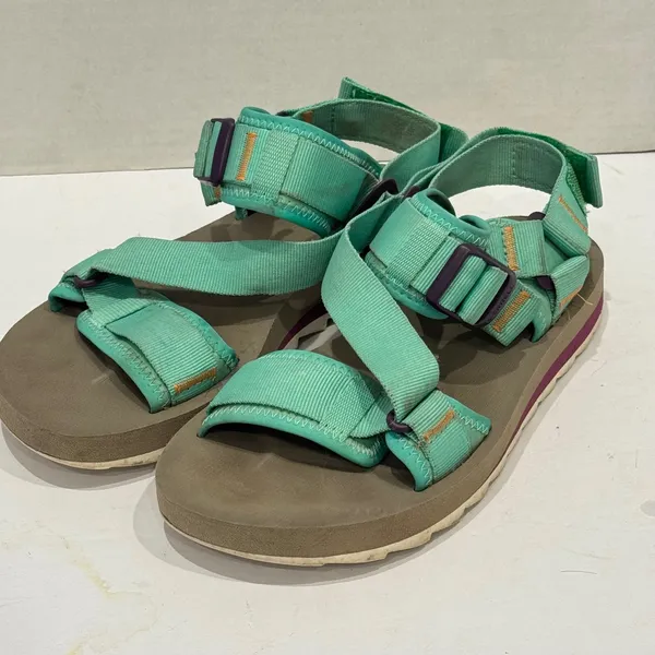 Merrell Alpine Strap Sandals Womens 9 Teal Purple Adjustable Webbing J003564 - Image 3