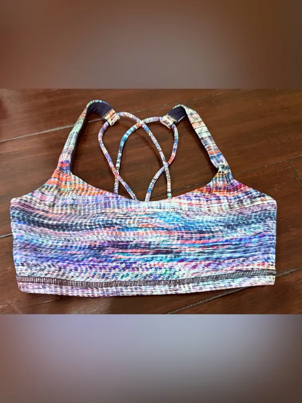 Lululemon Energy Bra in a multicolored "Digital Oasis Alpine White Multi" 2 - Image 2