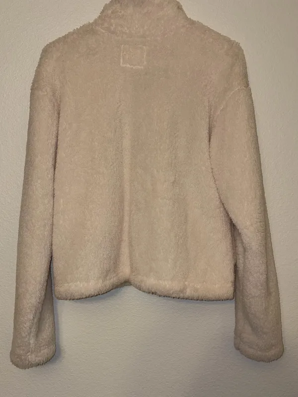 Copper Key Cream Sherpa Fleece Full Zip Jacket Medium - Image 2