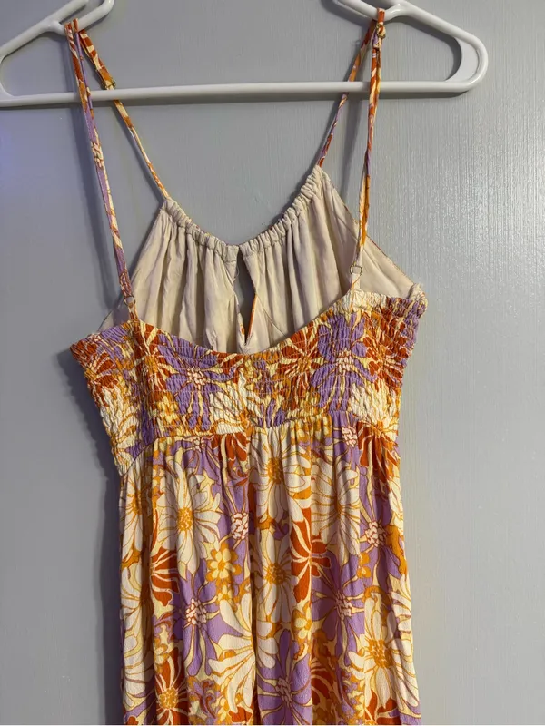 l*space Gemma Wavy Daisy Floral Print Midi Dress Size Small - Image 8
