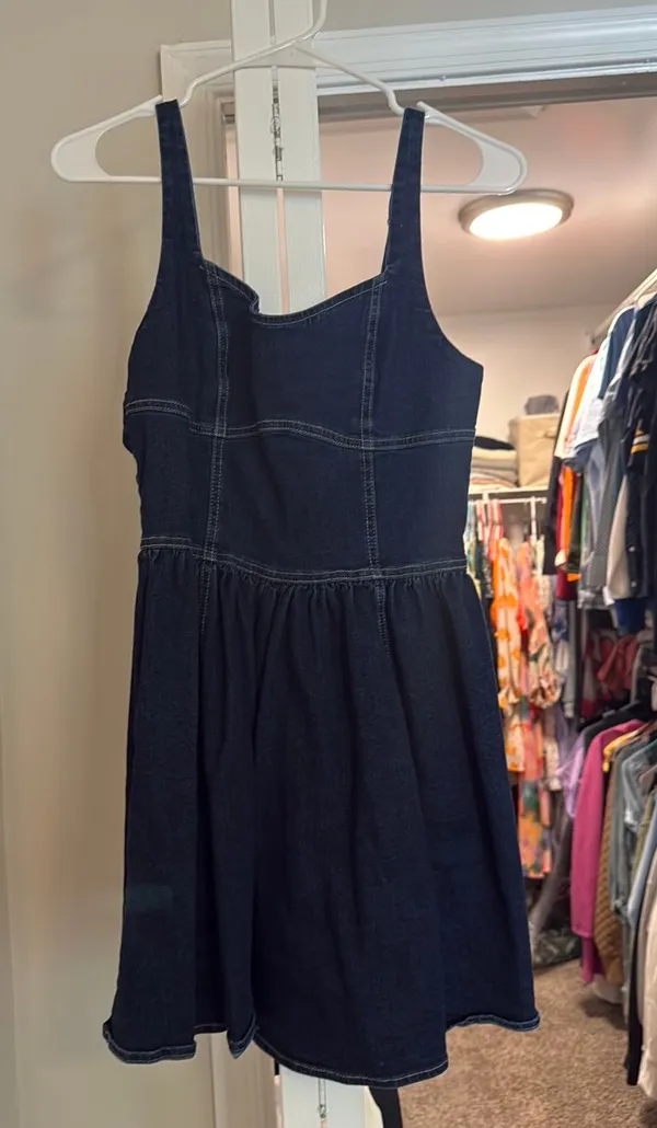 Denim Dress Blue - Image 2