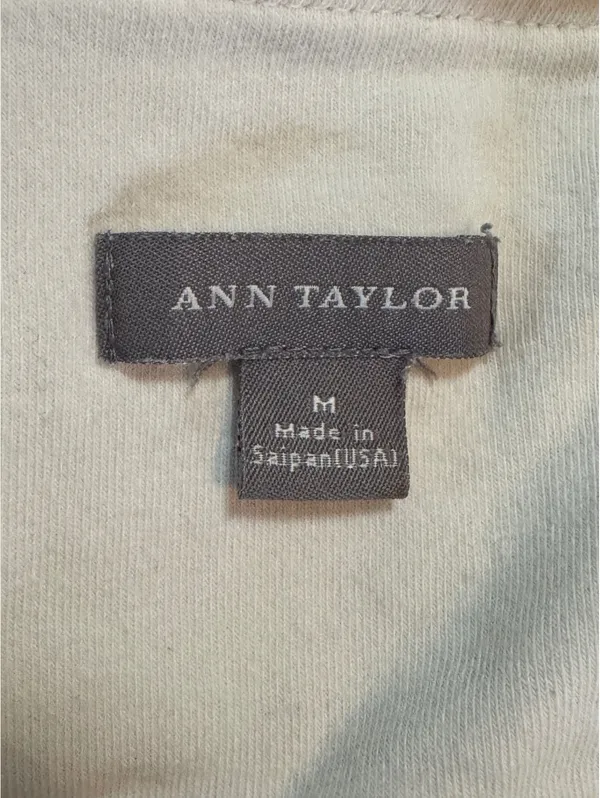 Ann Taylor Medium Yellow Cotton Spandex Halter Top - Image 4