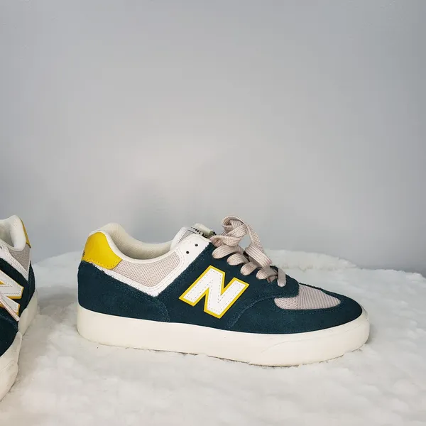 New Balance Numeric 574 Vulc Sneakers Blue Yellow Size 6.5/8 - Image 4
