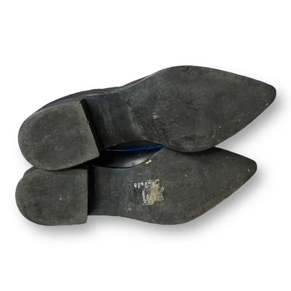 & Other Stories Shoe Black Leather Short‎ Ankle Chelsea Boot Pointy Toe Low Heel - Image 6