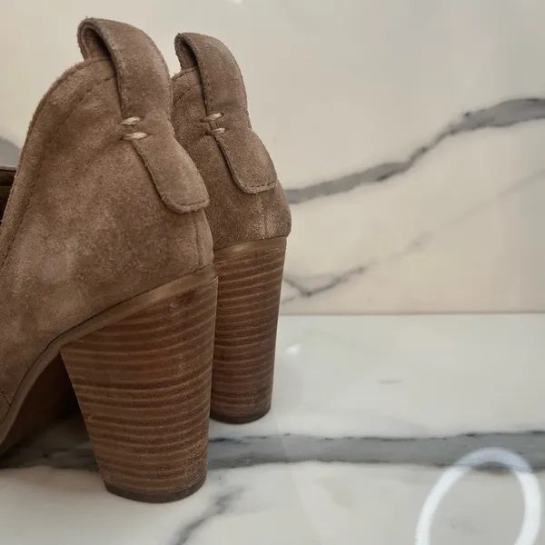 Vince Camuto Brown Leather Block Heel Francia Boots Sz 8.5 Western Boho Festival - Image 5