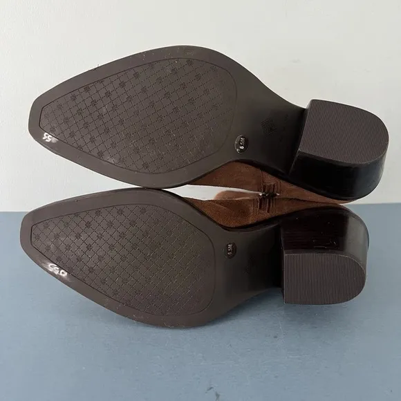 Antonio Melani‎ Tabbie Oiled Suede Pecan Pie Brown Western Buckle Boots - Image 8
