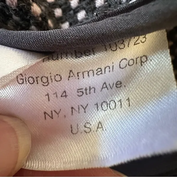 Giorgio Armani Jacket Women 10‎ Gray Pink Double Breasted Military Luxury Career - Image 10