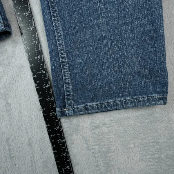 Wrangler Jeans Womens 11/32 Blue Denim Mid RIse‎ Straight Leg Western Stretch - Image 5
