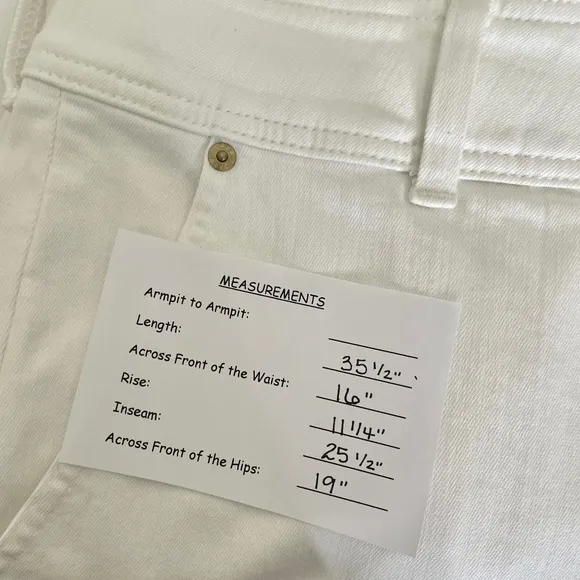 NWT!! J. CREW Slim Wide Jeans Stacked Buttons Solid White Size 29 Petite‎ 29P - Image 15