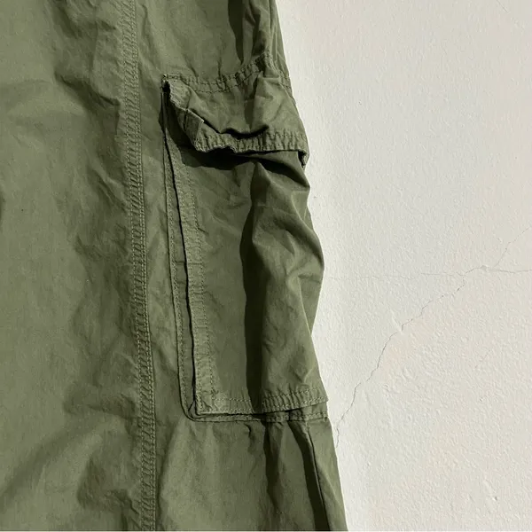 Aerie High Waisted Go For It Baggy Cargo Pants Olive Green Size XS Grunge - Image 3
