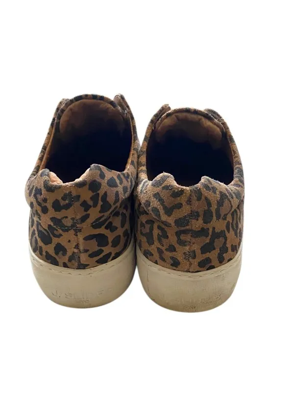 J/Slides Neutral Leopard Print Sneakers Brown Size 8 Casual Glam Summer Vacation - Image 5