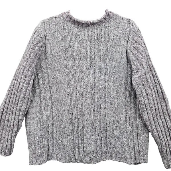 Purple Chunky Oversized Ribbed Y2K Vintage‎ Soft Erika Chenille Sweater Plus 2X - Image 9