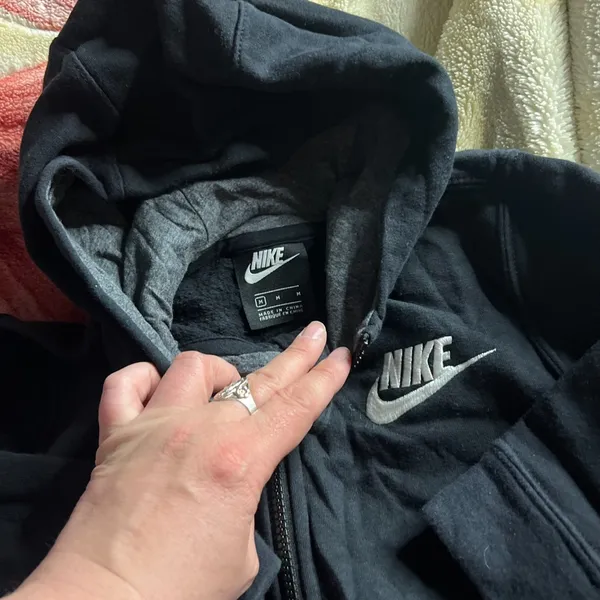 Nike Gradient black rain athletic wind breaker jacket - Image 2