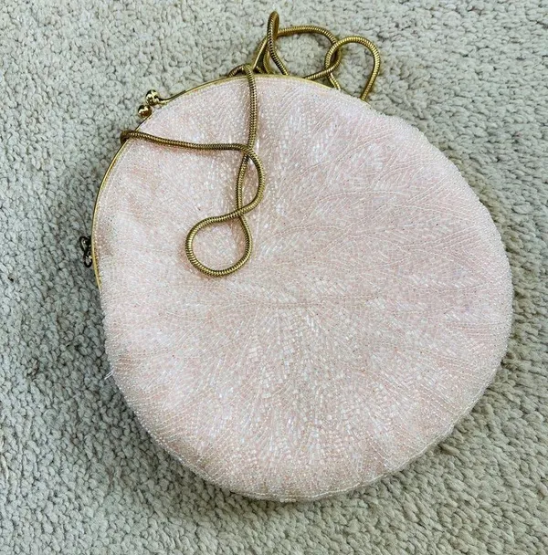 Vintage pink breads wedding bag Purse clutch - Image 3