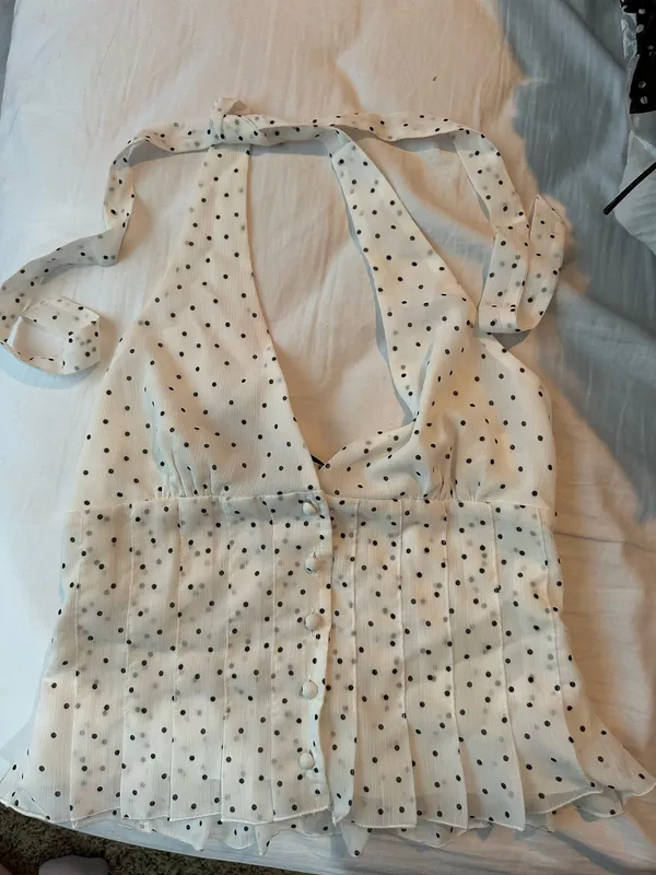 White fox polka dot set - Image 2