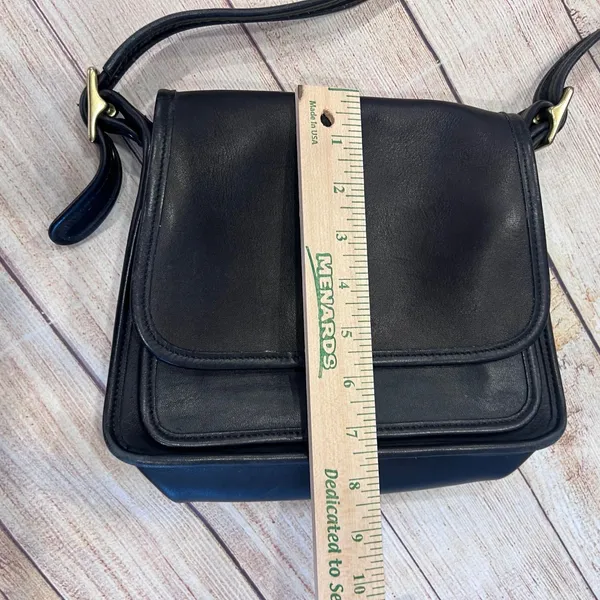 Coach‎ Ramblers Legacy Crossbody Bag Black Leather Vintage Turnlock 9061 USA - Image 13