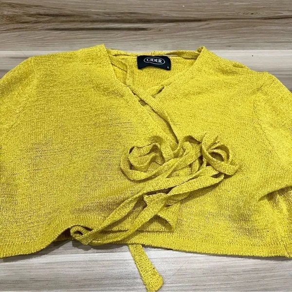 Cider Sedona Sunshine Wrap Long Sleeve Blouse Women’s Large - Image 3