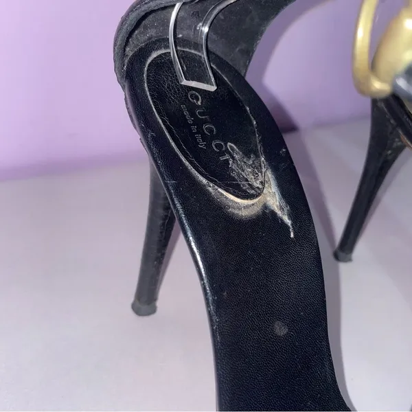 Gucci High Heel Horsebit Stiletto Sandals Women Size 9 Strappy Open Toe Luxury - Image 4