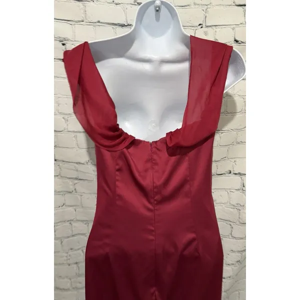 Oh Polly Satin Corset Mini Dress in a Rich Pink size 6 - Image 5