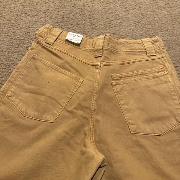 We The FREE PEOPLE Brown CHILL VIBES Dropped WIDE LEG Distressed Bootcut 30” NEW - Image 14