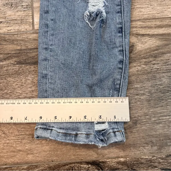 Risen Los Angeles Jeans Size 15/32 Blue Denim High Rise Distressed Jeans #247 - Image 8