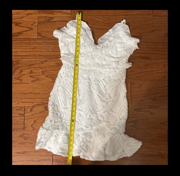 Angel Biba white lace dress. Size large - Image 16