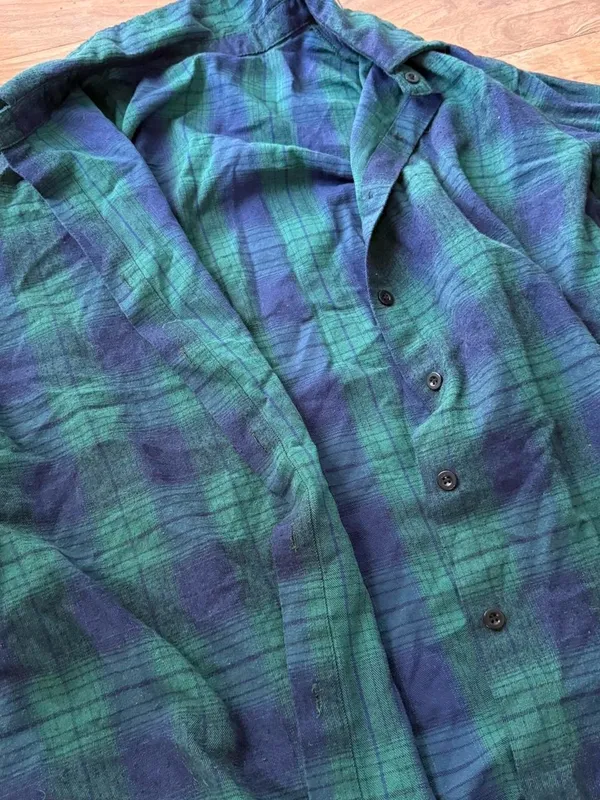 Green & Blue Plaid Button - Image 2