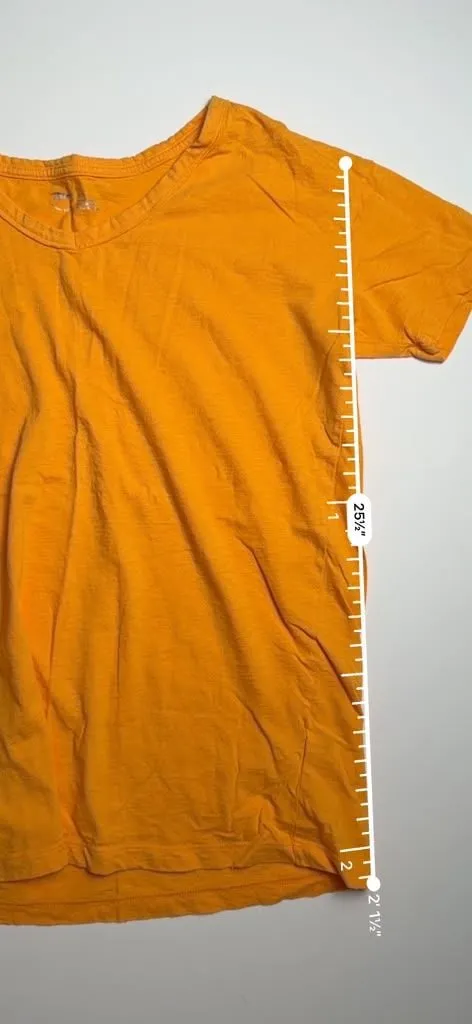 Aerie Women's Orange V-Neck Short Sleeve Casual T-Shirt Size XS - Image 4