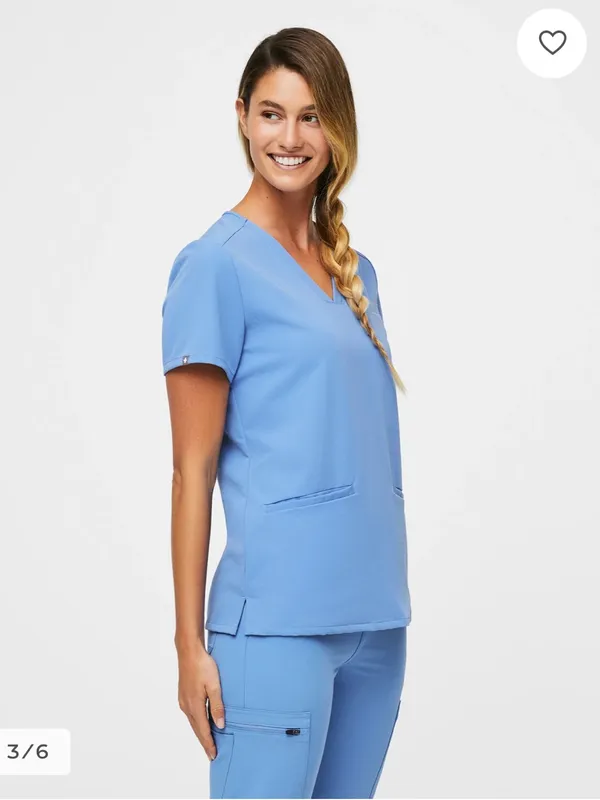FIGS Catarina Ceil Blue Small Scrub top - Image 3