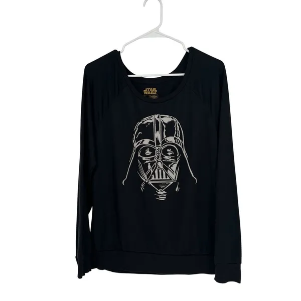 Star Wars Darth Vader Graphic Pullover Sweatshirt Scoop Neck Banded Hem Top XL - Image 2