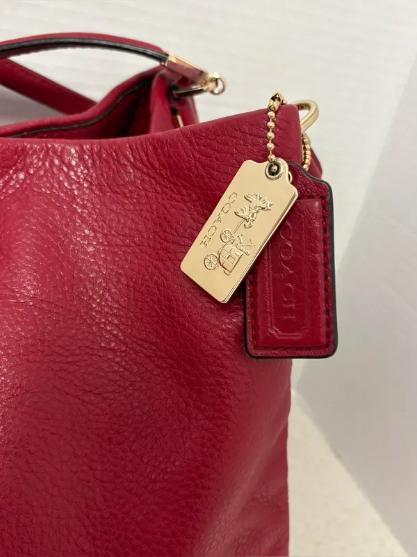 Coach Madison Phoebe Pebbled Leather Red - Image 3
