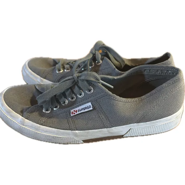 Superga 2750 Cotu Classic Unisex Gray Canvas‎ Sneakers Size 8 - Image 3