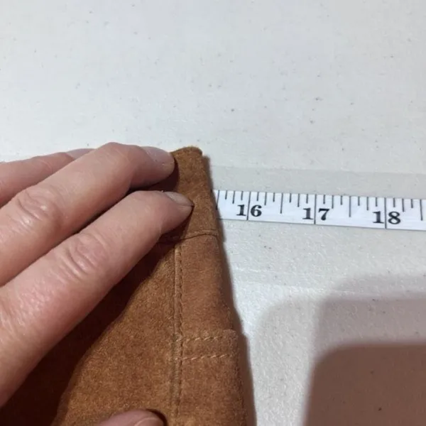 Vintage Express World Brand Women's Genuine Leather Suede Pants Brown‎ Size 7/8 - Image 12