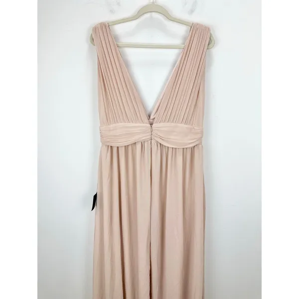 Lulus Heavenly Hues Blush Maxi Dress Chiffon Bridesmaid Formal Evening XL NWT - Image 9