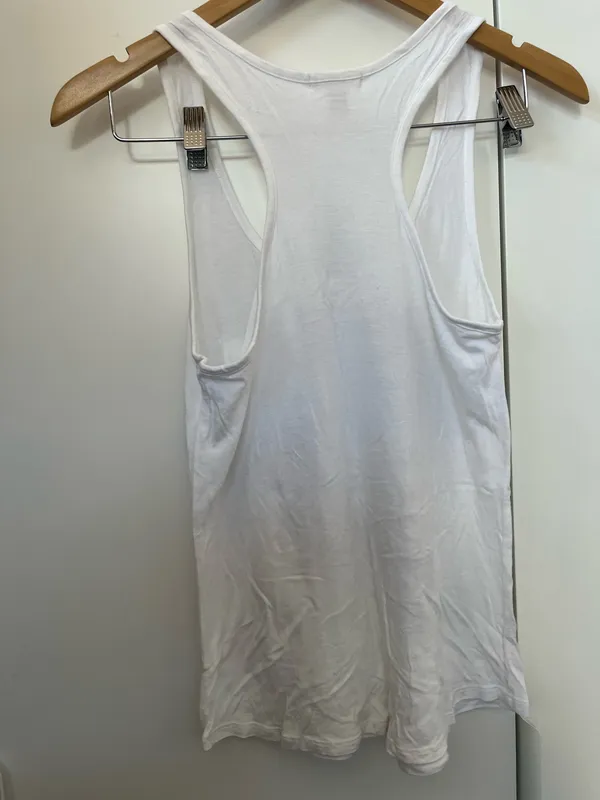 Tank Top White Bozzolo Racerback - Image 4