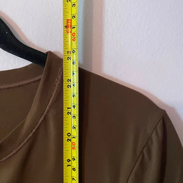 Skims Chocolate Brown Stretchy Short Sleeve Crewneck Shirt Loungewear Women's 4X - Image 7