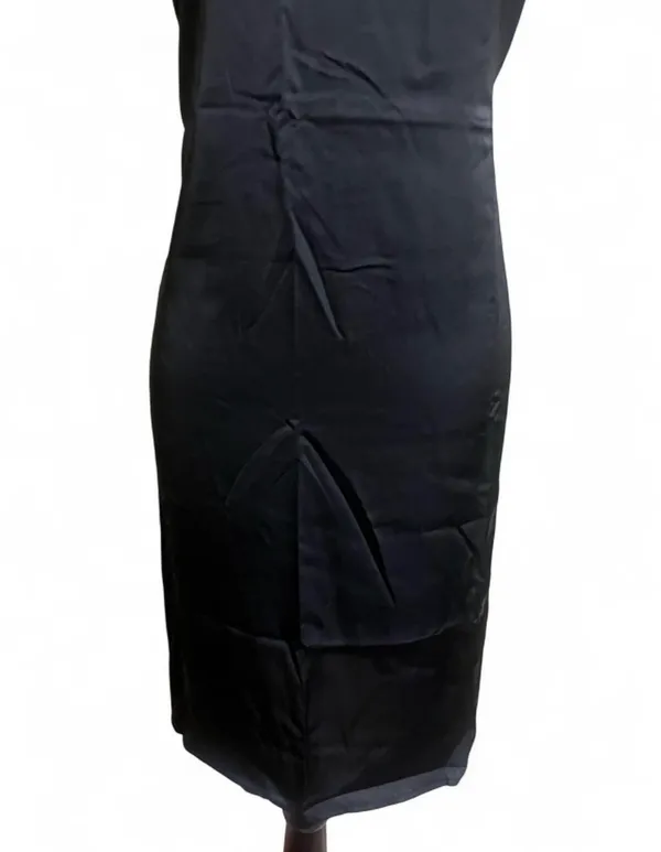 Miss to Mrs Dress Sz 3XL Black Slip Midi Dress with Spaghetti Straps Satin Feel - Image 5