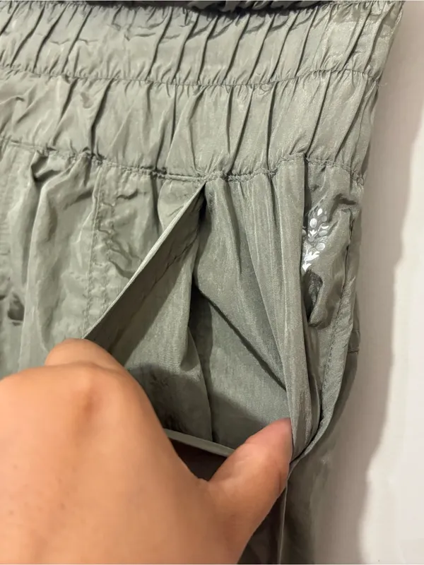 FP Movement The Way Home Jogger Pants Olive Green Nylon High Rise Size M - Image 7