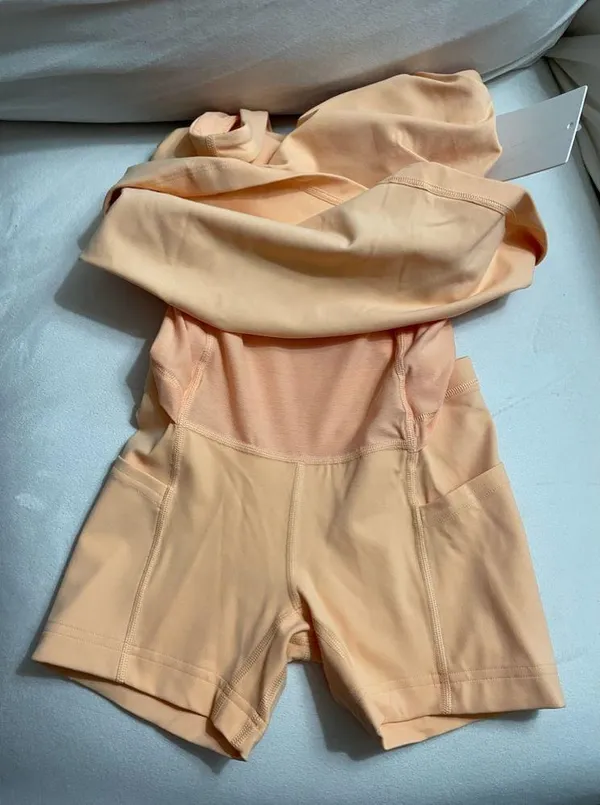 NEW Lululemon Align Dress Peach Bellini Built in Shorts Butterly Soft Size 2 - Image 9