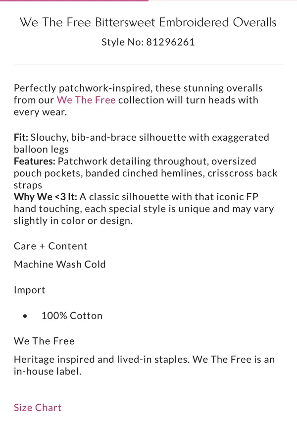 We The Free Patchwork Overalls - Image 2