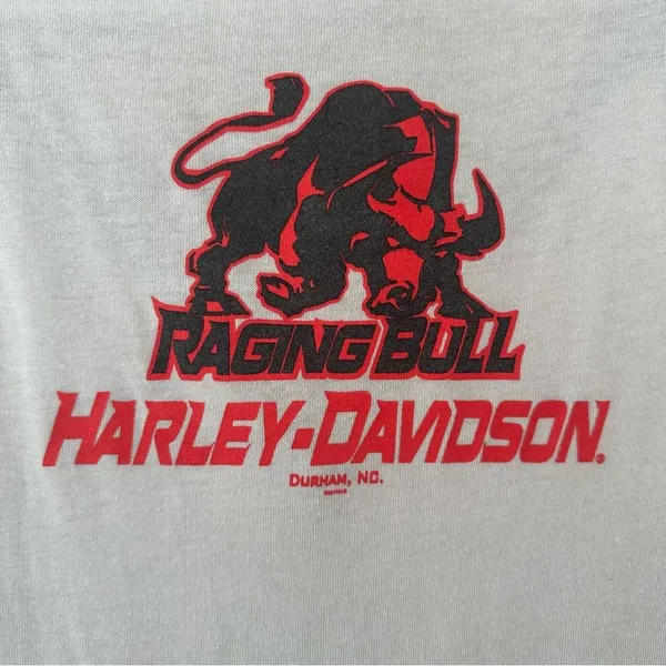 Harley Davidson 3/4 Sleeve Raglan Shirt Durham NC Bedazzled Women’s Medium - Image 6