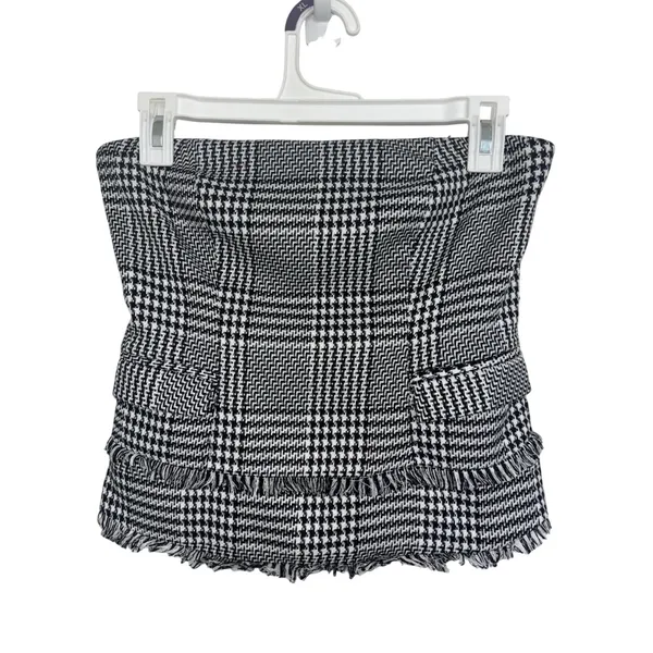 NWOT Lovers Friends Strapless Tweed Houndstooth Tube Top Small Revolve - Image 2