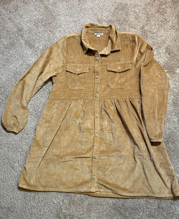 American Eagle CORDUROY BABYDOLL SHIRT DRESS - Image 8
