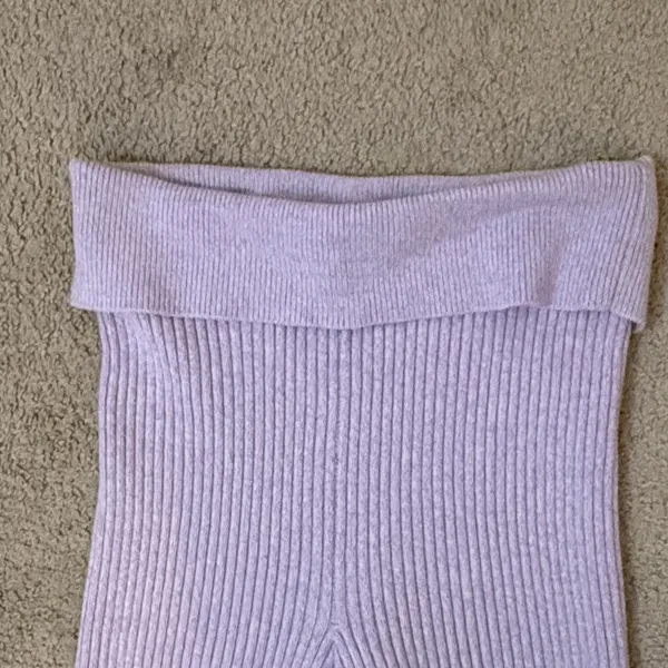 Aerie Women’s Large Lilac Ribbed Knit Pants Like New - Image 6