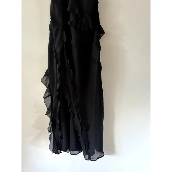 Abercrombie & Fitch Black Ruffle Maxi Dress Size S - Image 3