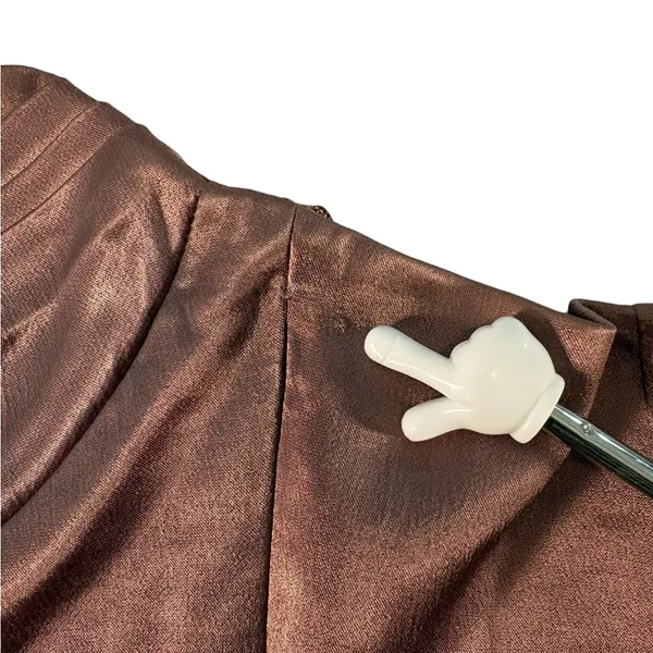 Zara Satin Effect Corset Top Rose Bronze Strapless Bustier Women S NWT - Image 11