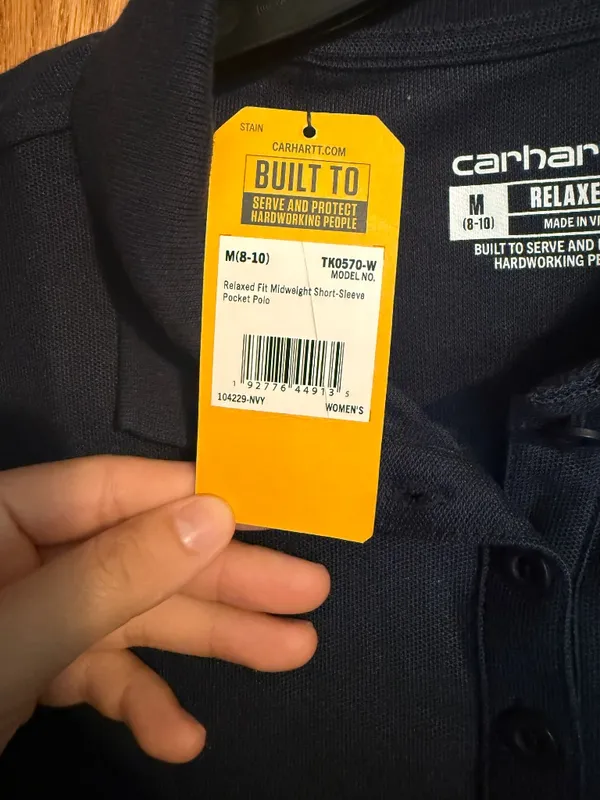 Carhartt Navy Blue Polo - Image 4