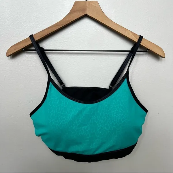 Zyia Active Jade River Stone Light n Tight Adustable Sport Bra Size XL Green - Image 4