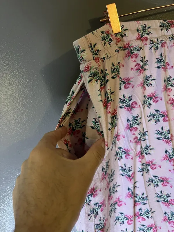Vera Bradley Pajama Set Womens 2XL Pink Floral Jersey Button Front Lounge Pants - Image 11
