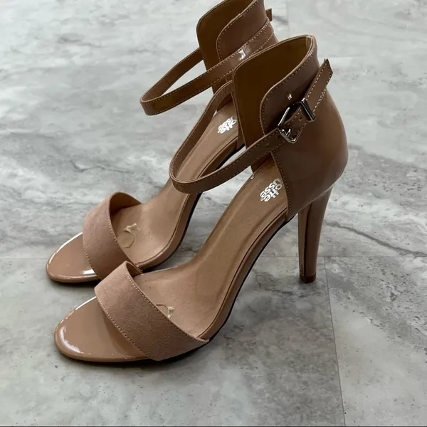 Charlotte Russe Nude Stiletto‎ Sandals Heels Size 9 - Image 7
